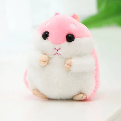 10CM Mini Fluffy Hamster Keychain Women Girl Cute Pompom Rabbit Key Chain On Bag Car Trinket Jewelry Wedding Party Kids Toy Gift