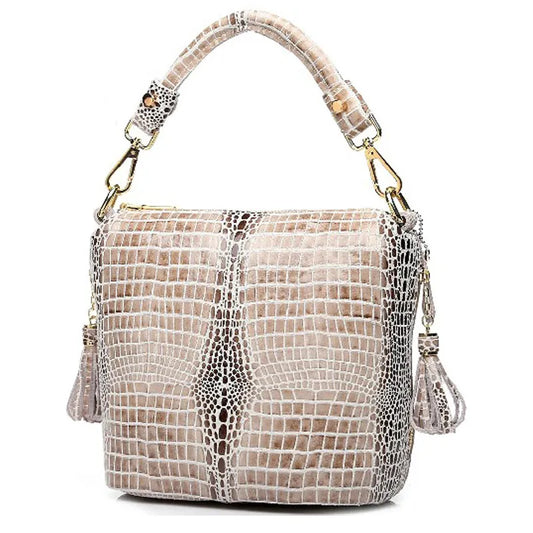 PROMOTION Designer Shiny Graceful Crocodile Grain Women's 100% Genuine Leather Embossed Cross Body Handbags*Free Shipping GY14