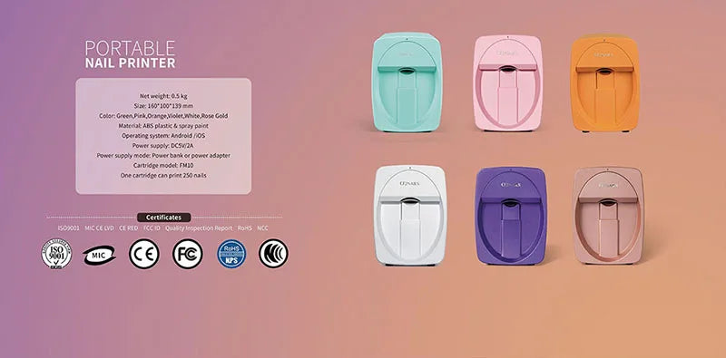2024 Portable automatic 3d nail printer digital nail printer machine M1 for nail spa and nail salons professional nail printer