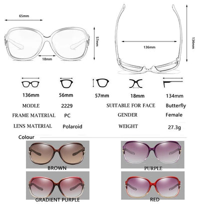 YSYX Polarized Sunglasses Women's Butterfly Frame Sun Glasses UV400 Mirror Driving Travel Women Eyewear gafas de sol 2229 New