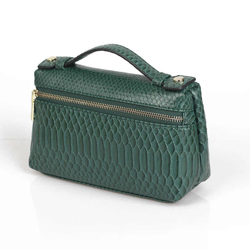 EtherealBe Luxurious Faux Crocodile Makeup Bag