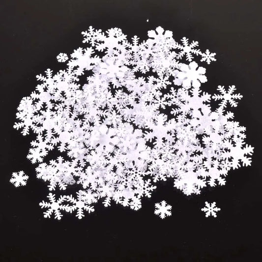 100Pcs 10-30mm White Felt Snowflake Christmas Sticker Non-woven Patch Appliques Craft Party Diy Scrapbooking Decor C2767