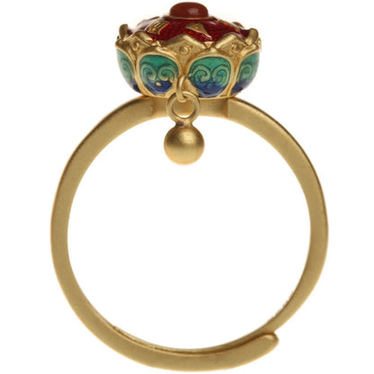 Vintage Spinner Rings Jewelry For Women Finger Ring women's Rings Trend Rotatable Lotus Anti Stress Buddhism Ring Anillos Mujer