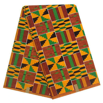 Africa Ankara Prints Ghana Kente Fabric Guaranteed Real Wax 100% Cotton High Quality African Sewing Pagne For Party Dress 6yards