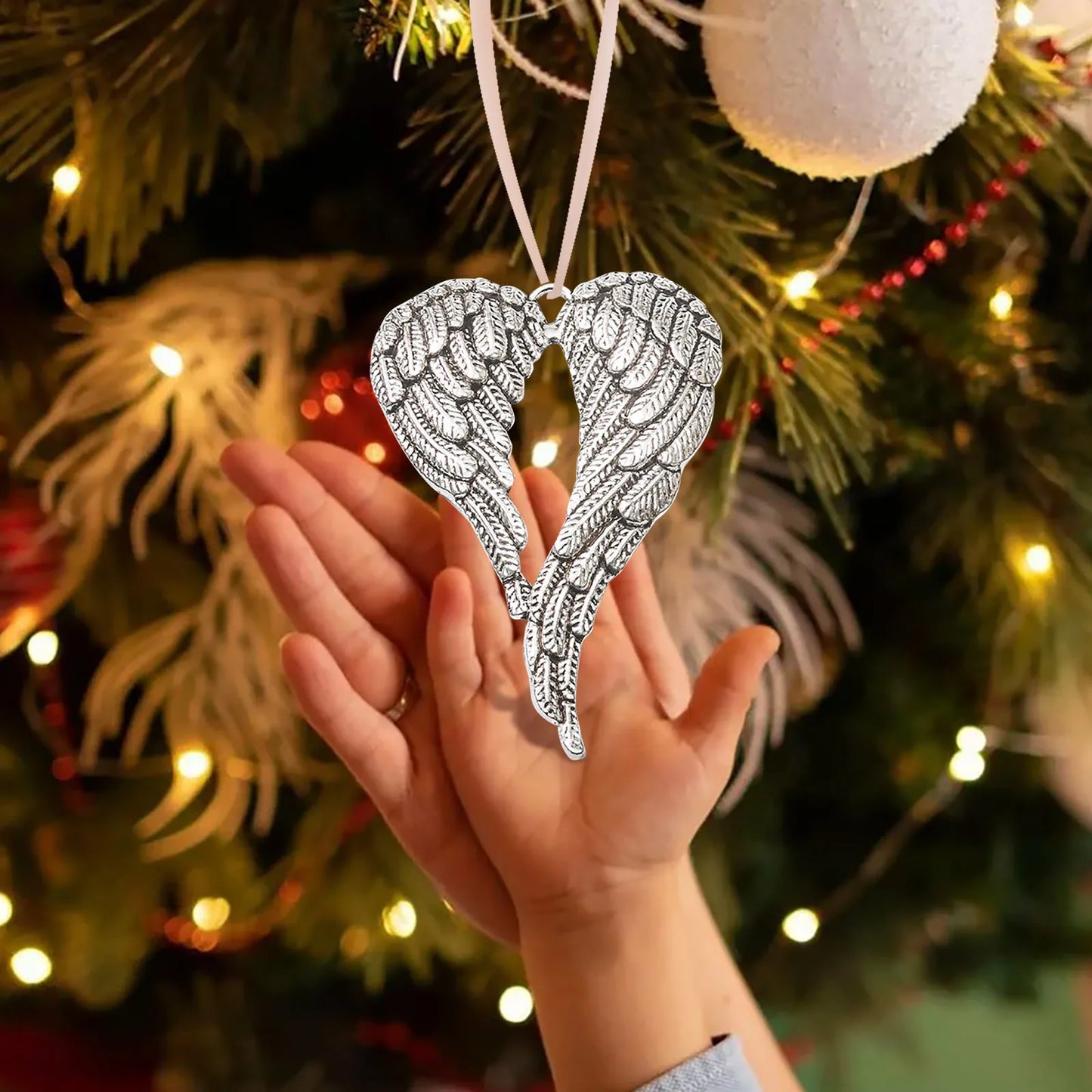 Memorial Angel Wing Christmas Ornaments Navidad Xmas Decor Noel Tree Decor Christmas Decorations For Home Pendant Gift Kids