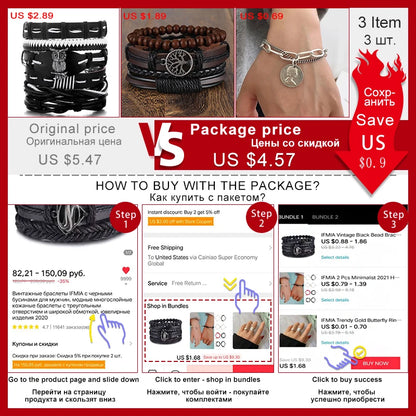 IFMIA Vintage Multi-layer Leather Bracelet Ladies Men's Bracelet Jewelry Bracelets Bangles New Style Party Gift Bohemian Gifts