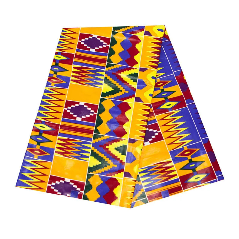 Africa Ankara Prints Ghana Kente Fabric Guaranteed Real Wax 100% Cotton High Quality African Sewing Pagne For Party Dress 6yards