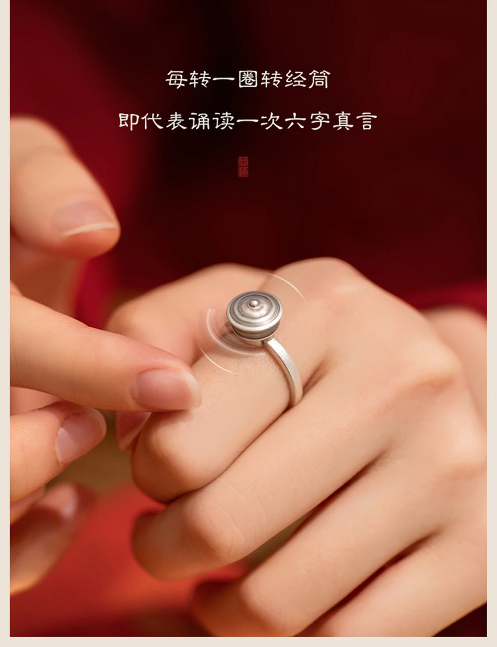Vintage Spinner Rings Jewelry For Women Finger Ring women's Rings Trend Rotatable Lotus Anti Stress Buddhism Ring Anillos Mujer