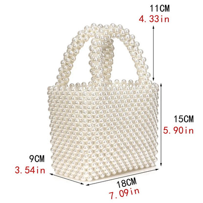 SEKUSA Beded women evening bags diamonds shell lady small day clutches party dinner wedding bridal hollow pearl handbags purse