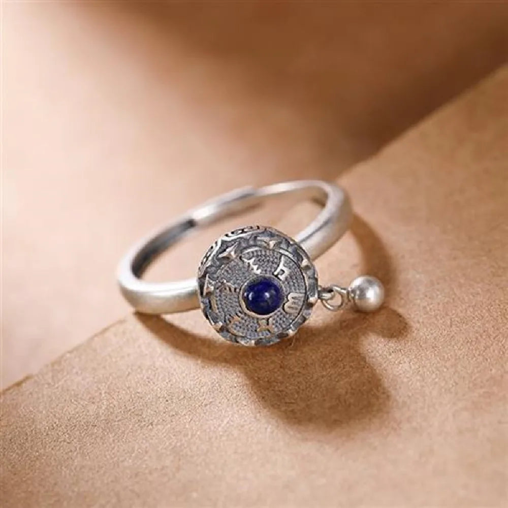 Vintage Spinner Rings Jewelry For Women Finger Ring women's Rings Trend Rotatable Lotus Anti Stress Buddhism Ring Anillos Mujer