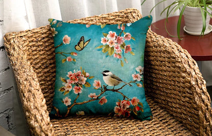 birds cushion Home Car decorative pillows butterfly almofada /coussin / linen Cojines decoration pillowcase CH5D04
