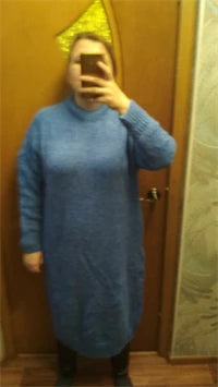 Winter Women Dress Fall Sweater Women Dress Long Sleeve Knitted Dresses Maxi Vintage Oversize Dresses Knitting Thick Warm Purple