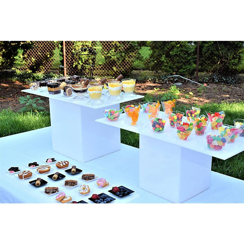 10 Pieces x Home Party Wedding Disposable Plastic Tableware Supplies, 75*62mm/100ml Mini Twisted Dessert Cup