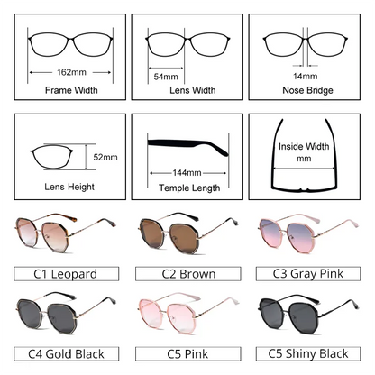Ralferty Oversized Polygon Women's Sunglasses 2021 New Fashion Vintage Big Sunglases Anti UV okulary przeciwsloneczne damskie