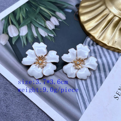 Statement Stud Earrings Alloy Dirp Glaze Brincos Party Wedding Accessories For Women's Jewelry