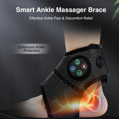 Smart Air Pressure Foot Massager Electric Ankle Brace Hot Compress Heating Multifunctional Vibration Pain Relief massageador
