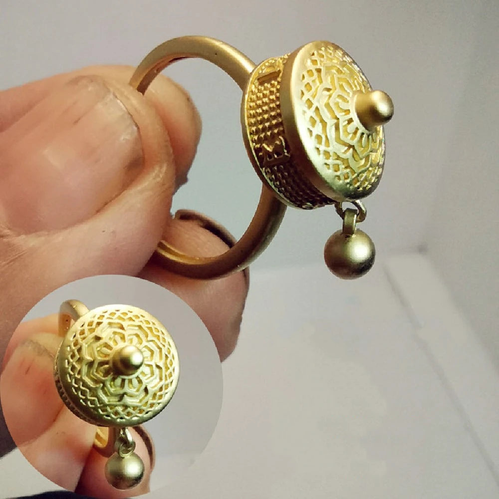 Vintage Spinner Rings Jewelry For Women Finger Ring women's Rings Trend Rotatable Lotus Anti Stress Buddhism Ring Anillos Mujer