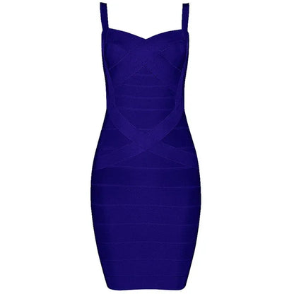 Women'S Sexy Bandage Dresses Christmas Autumn Sleeveless Spaghetti Belt Stretching Fitness Club Party Dress Mini Bodyconvestodos