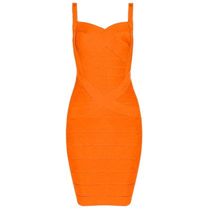 Women'S Sexy Bandage Dresses Christmas Autumn Sleeveless Spaghetti Belt Stretching Fitness Club Party Dress Mini Bodyconvestodos