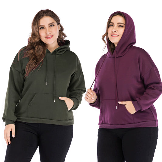 Winter Thick Sweatshirt Women Hoodies Fleece Plus Size Coats