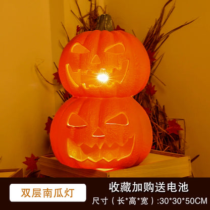 Big Pumpkin Lights Halloween Decorations Decoration Scene Layout Shopping Mall Pile Head Art Gallery Party Supplies Door Light-Emitting
