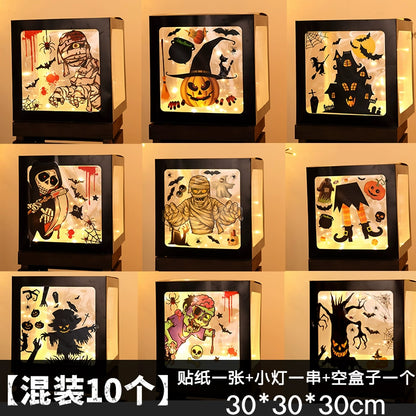 Big Pumpkin Lights Halloween Decorations Decoration Scene Layout Shopping Mall Pile Head Art Gallery Party Supplies Door Light-Emitting