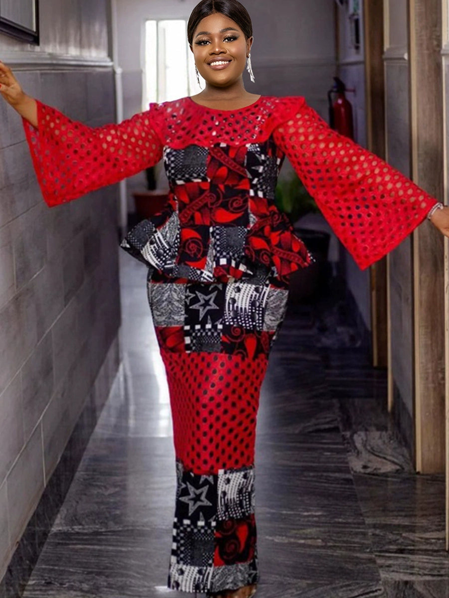 Elaborate Patch Dress for Women