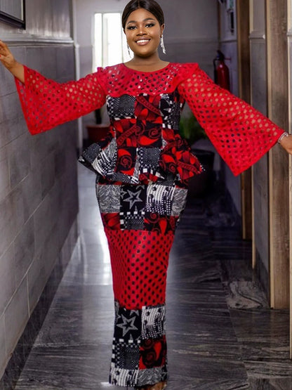 Elaborate Patch Dress for Women