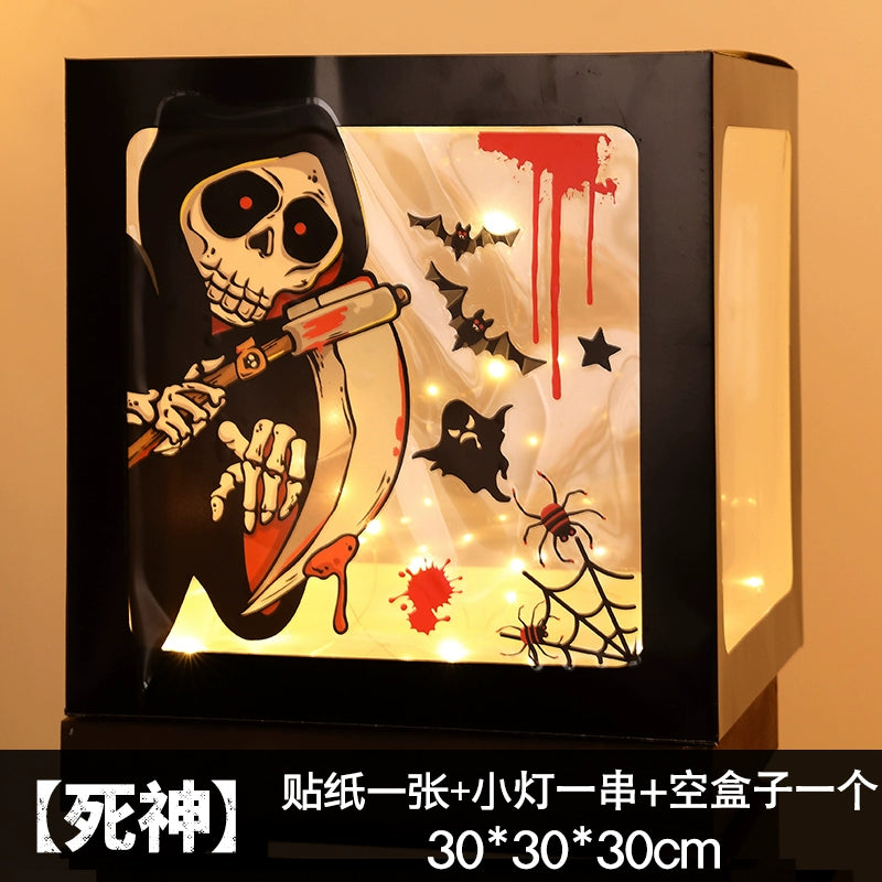 Big Pumpkin Lights Halloween Decorations Decoration Scene Layout Shopping Mall Pile Head Art Gallery Party Supplies Door Light-Emitting