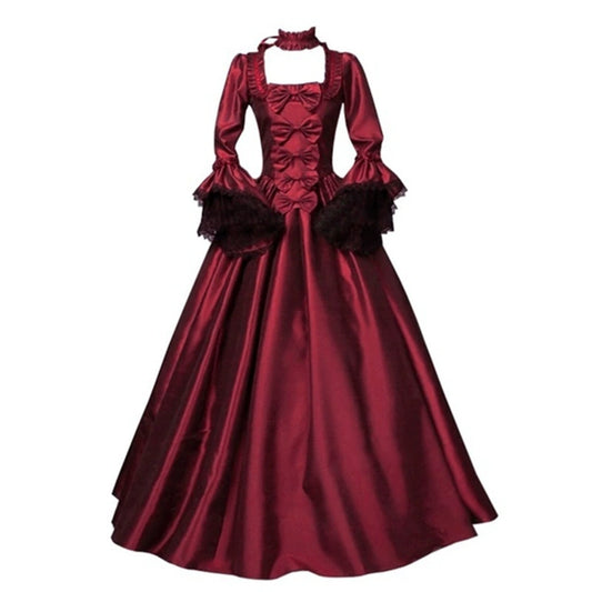 Medieval Queen Slim-Fit High Waist Dress Evening Gown