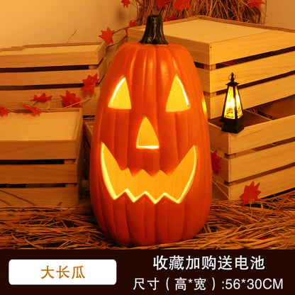 Big Pumpkin Lights Halloween Decorations Decoration Scene Layout Shopping Mall Pile Head Art Gallery Party Supplies Door Light-Emitting