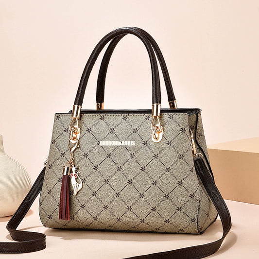 Mother's Day Gift Bag Female New Arrival Niche Style Crossbody Bag Handbag for Middle-Aged People Mother Bag Crossbody Large Capacity Soft Leather