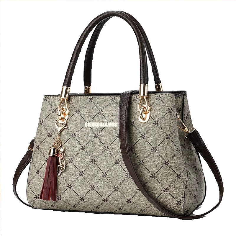 Mother's Day Gift Bag Female New Arrival Niche Style Crossbody Bag Handbag for Middle-Aged People Mother Bag Crossbody Large Capacity Soft Leather