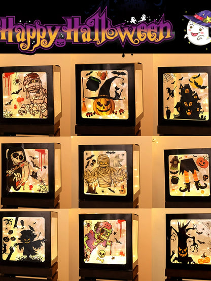 Big Pumpkin Lights Halloween Decorations Decoration Scene Layout Shopping Mall Pile Head Art Gallery Party Supplies Door Light-Emitting