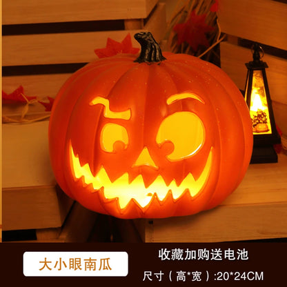 Big Pumpkin Lights Halloween Decorations Decoration Scene Layout Shopping Mall Pile Head Art Gallery Party Supplies Door Light-Emitting