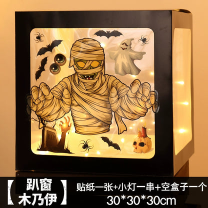 Big Pumpkin Lights Halloween Decorations Decoration Scene Layout Shopping Mall Pile Head Art Gallery Party Supplies Door Light-Emitting