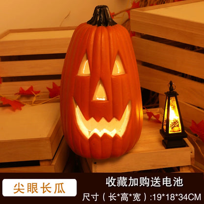 Big Pumpkin Lights Halloween Decorations Decoration Scene Layout Shopping Mall Pile Head Art Gallery Party Supplies Door Light-Emitting