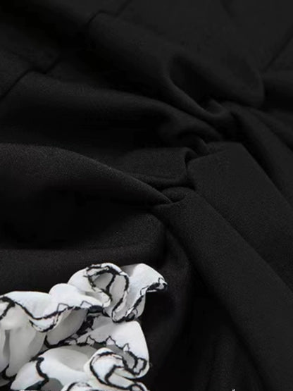 Pleated Millennium Tube Top Dress with Matching Gloves