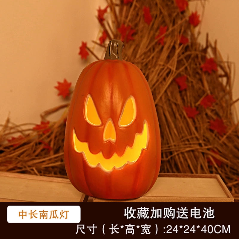 Big Pumpkin Lights Halloween Decorations Decoration Scene Layout Shopping Mall Pile Head Art Gallery Party Supplies Door Light-Emitting