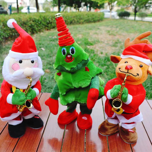 Tiktok Cross-Border Singing and Dancing Christmas Tree Doll Electric Stuffed Toy Creative Christmas Children's Gift