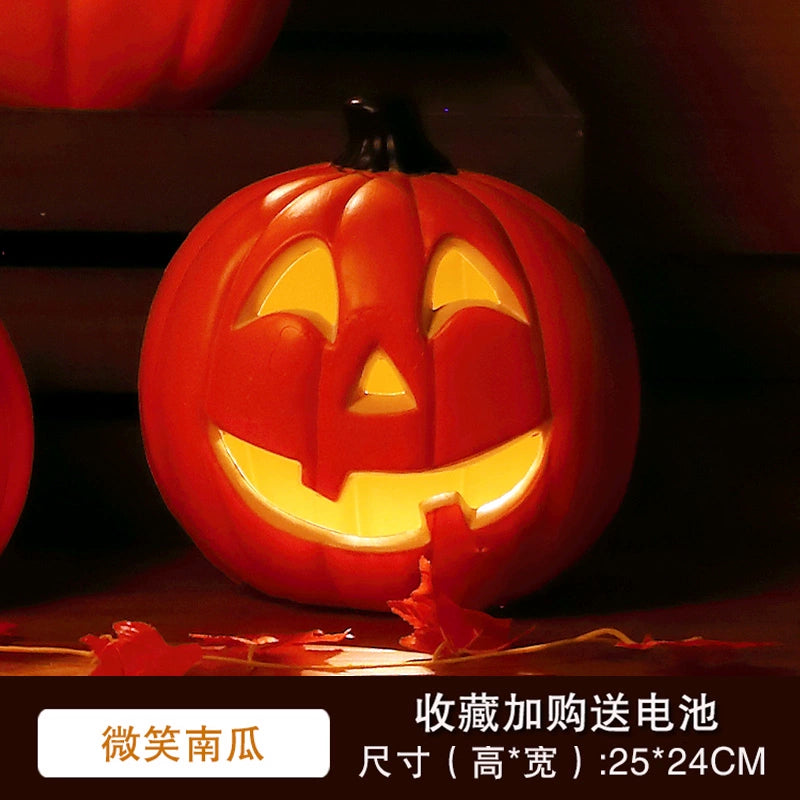 Big Pumpkin Lights Halloween Decorations Decoration Scene Layout Shopping Mall Pile Head Art Gallery Party Supplies Door Light-Emitting