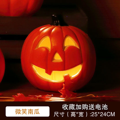Big Pumpkin Lights Halloween Decorations Decoration Scene Layout Shopping Mall Pile Head Art Gallery Party Supplies Door Light-Emitting