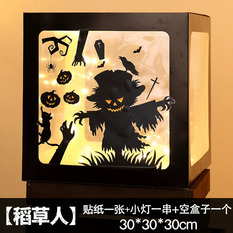 Big Pumpkin Lights Halloween Decorations Decoration Scene Layout Shopping Mall Pile Head Art Gallery Party Supplies Door Light-Emitting