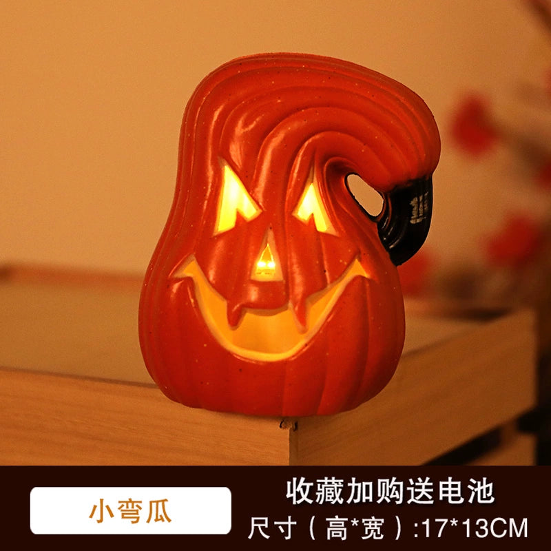 Big Pumpkin Lights Halloween Decorations Decoration Scene Layout Shopping Mall Pile Head Art Gallery Party Supplies Door Light-Emitting