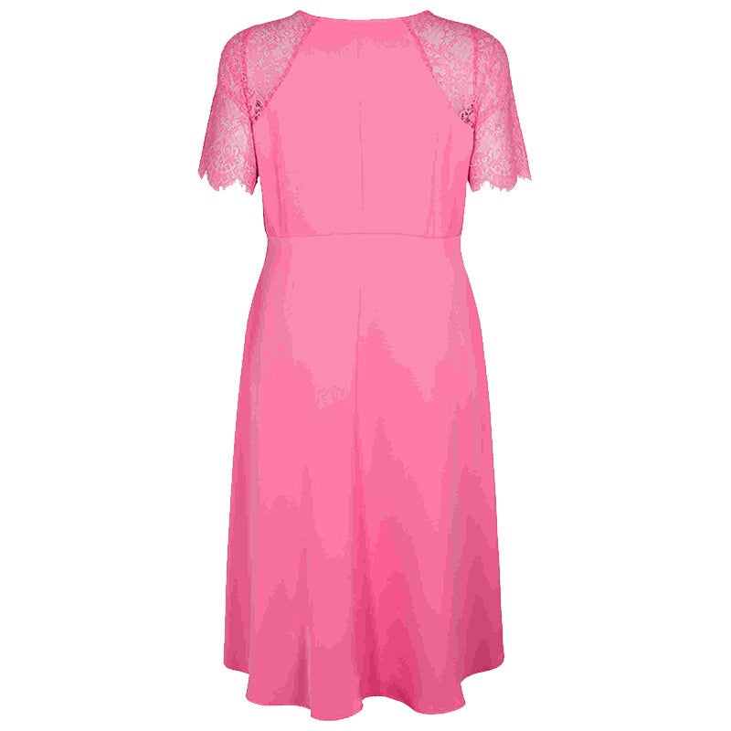 Lace Stitching Midi Trailing Dress Evening Gown