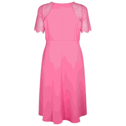 Lace Stitching Midi Trailing Dress Evening Gown
