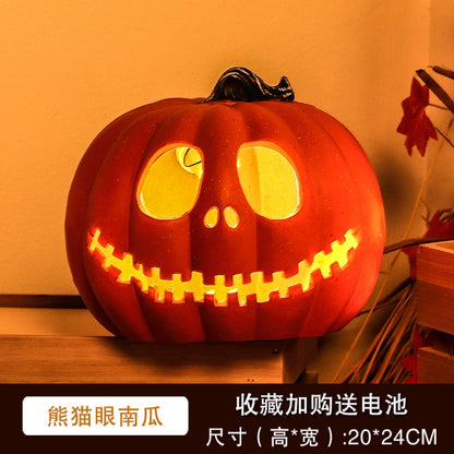 Big Pumpkin Lights Halloween Decorations Decoration Scene Layout Shopping Mall Pile Head Art Gallery Party Supplies Door Light-Emitting