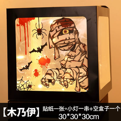 Big Pumpkin Lights Halloween Decorations Decoration Scene Layout Shopping Mall Pile Head Art Gallery Party Supplies Door Light-Emitting