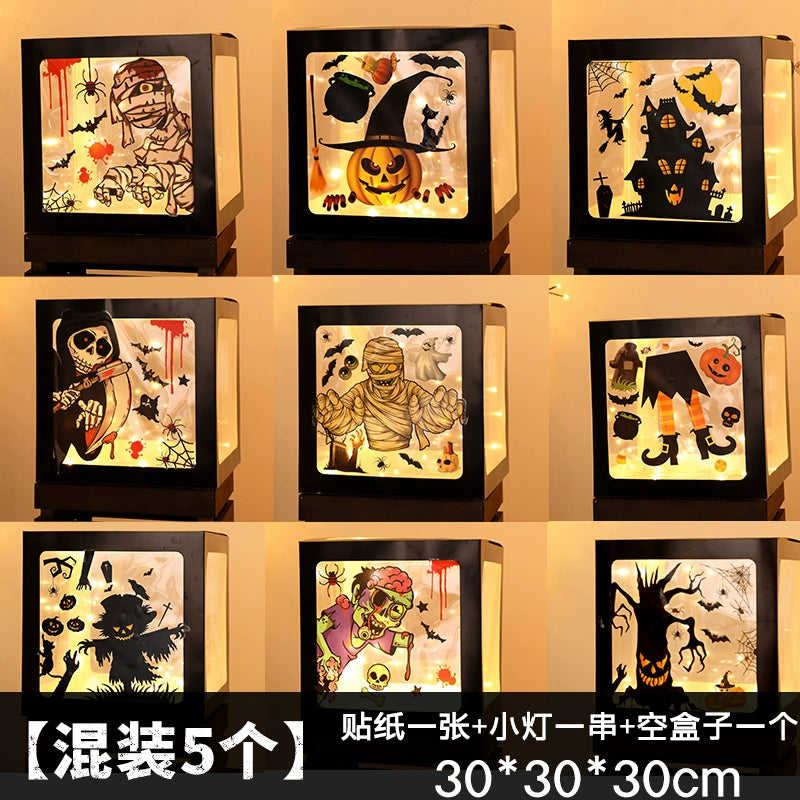 Big Pumpkin Lights Halloween Decorations Decoration Scene Layout Shopping Mall Pile Head Art Gallery Party Supplies Door Light-Emitting