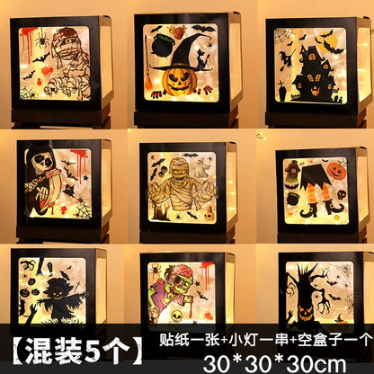 Big Pumpkin Lights Halloween Decorations Decoration Scene Layout Shopping Mall Pile Head Art Gallery Party Supplies Door Light-Emitting